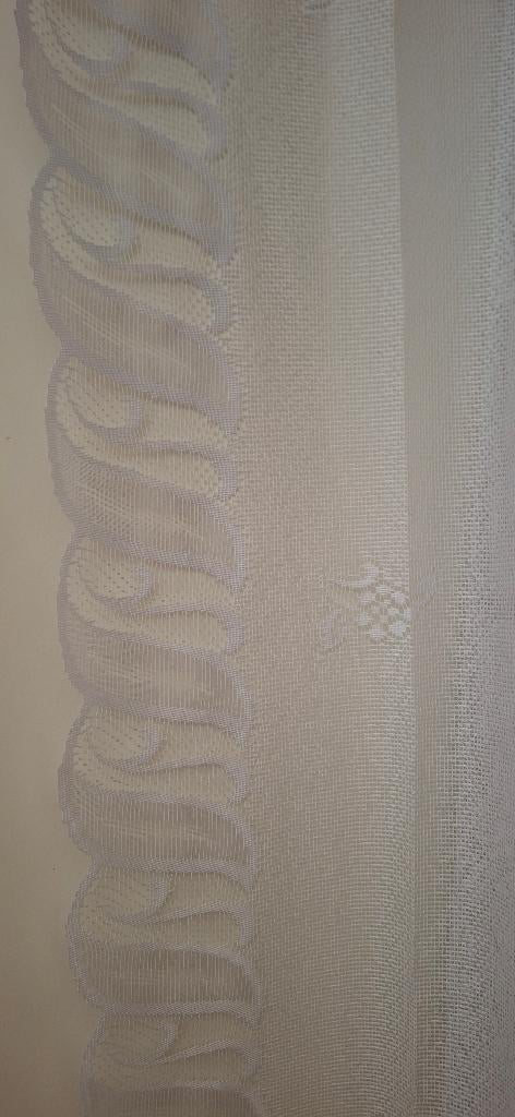 Vintage vitrage, 200 cm of meer, Wit, Vintage, Ophalen of Verzenden