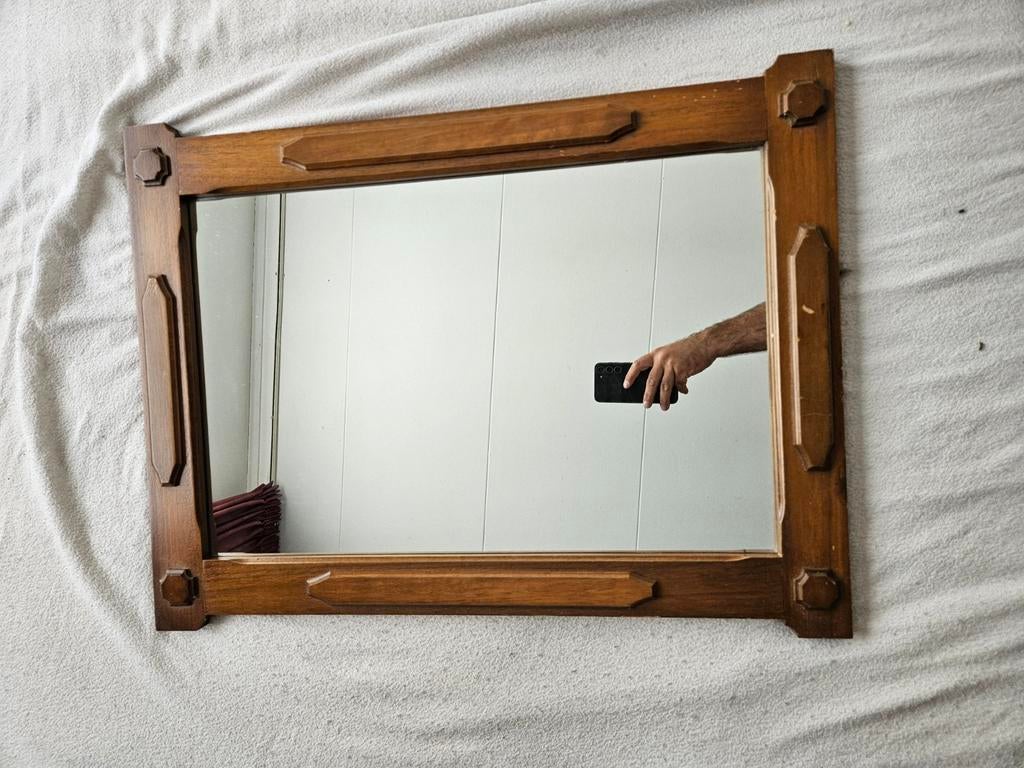 Antieke spigel, Ophalen of Verzenden, Rechthoekig, Minder dan 50 cm, Minder dan 100 cm