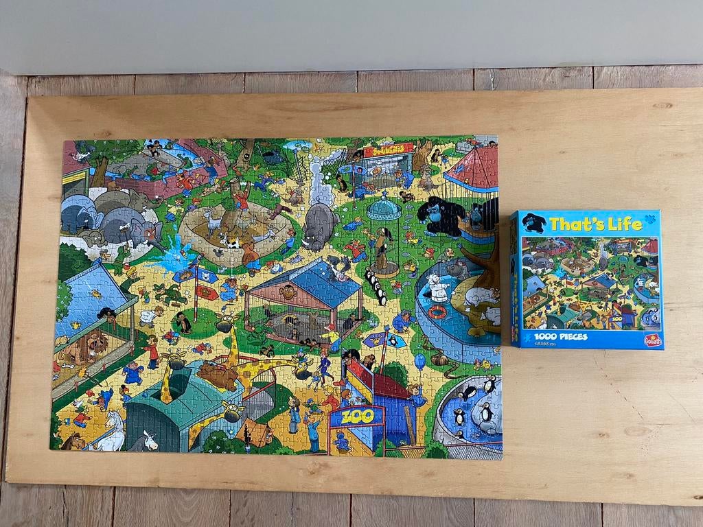 puzzel dierentuin of zoo 1000 stukjes, Ophalen, 500 t/m 1500 stukjes, Zo goed als nieuw