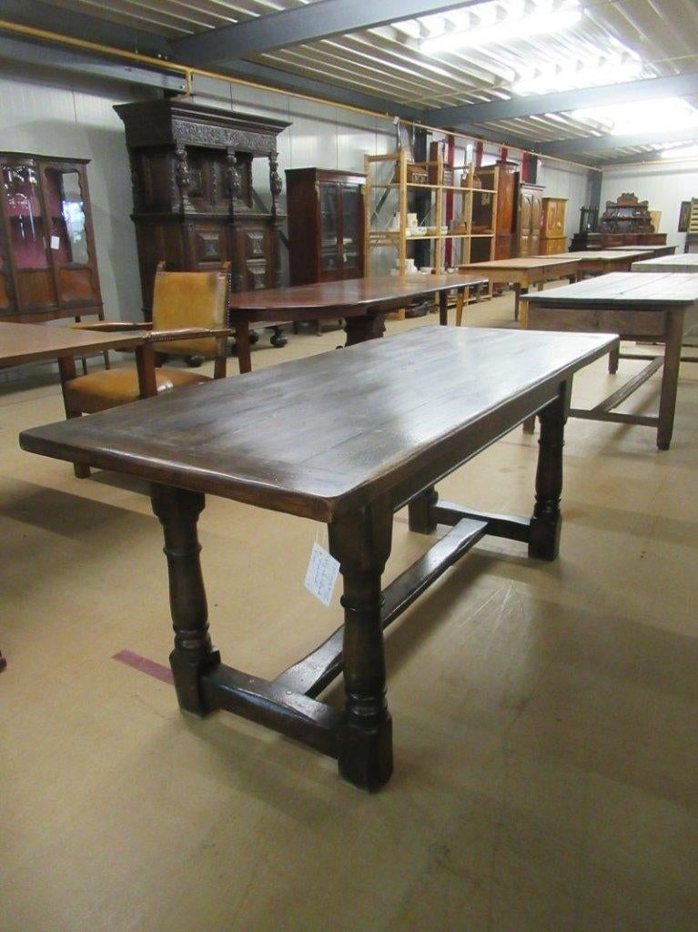 Oer 11542 vintage eiken tafel gemaakt van oud hout, Ophalen