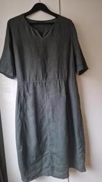 Oska linnen jurk groen-grijs maat 3, Ophalen of Verzenden, Zo goed als nieuw, Grijs, Jurk