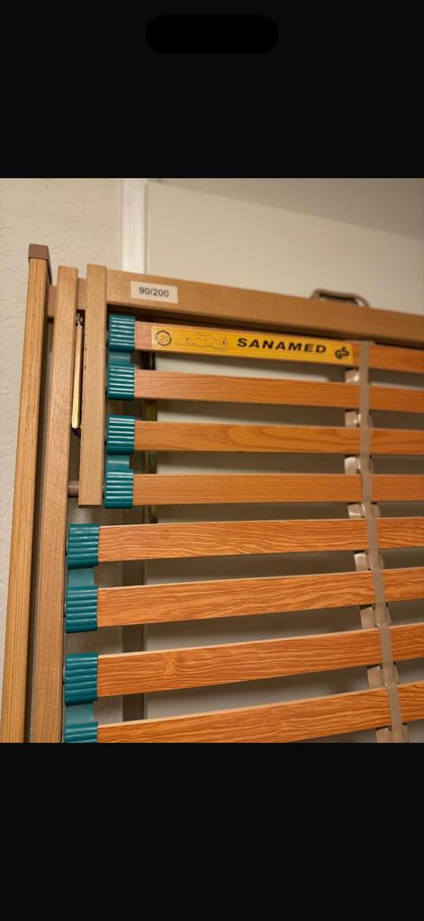 Sanamed lattenbodem 90x200 cm, verstelbaar, Ophalen, 90 cm, Eenpersoons, Zo goed als nieuw