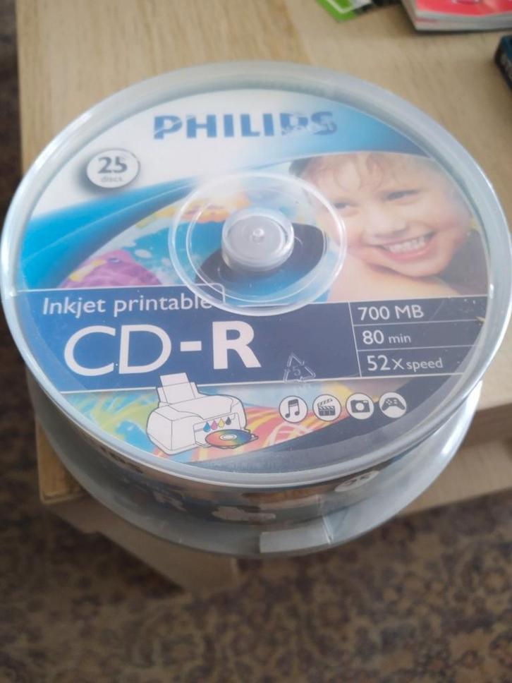 Philips CD-R CR7D5JB25/00, Computers en Software, Beschrijfbare discs, Nieuw, Ophalen