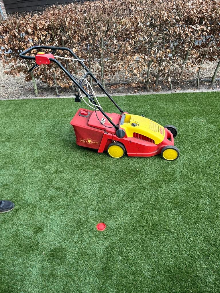 Wolf-garten grasmaaier, Elektrische grasmaaier, Ophalen of Verzenden, Zo goed als nieuw, Opvangzak