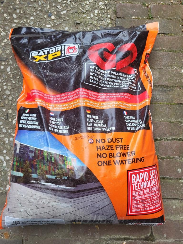 3 zakken Gator XP G2 polymeer voegzand antraciet grijs, Ophalen, Nieuw, Voegzand