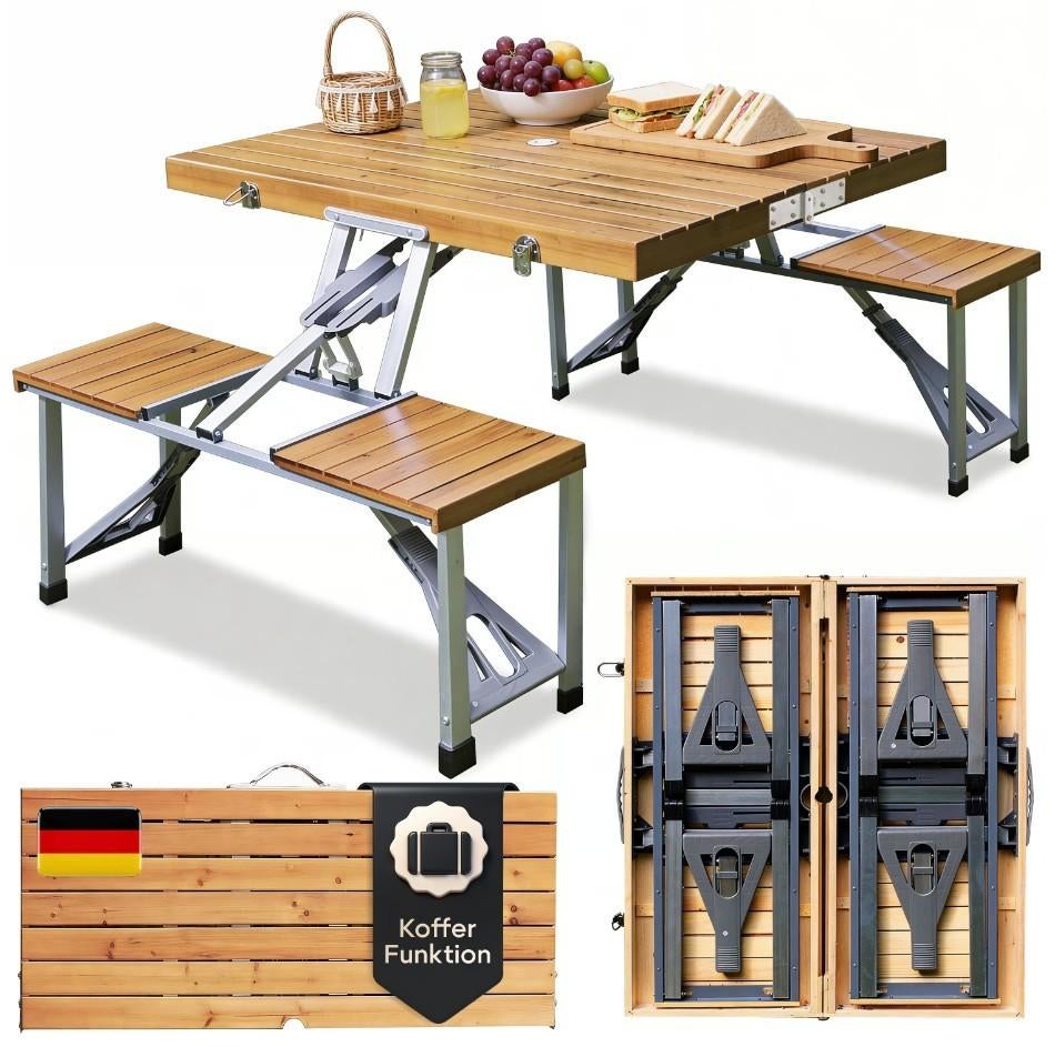 Picknickset picknicktafel campingtafel alu GRATIS BEZORGD!, Campingtafel, Verzenden, Nieuw, Nvt