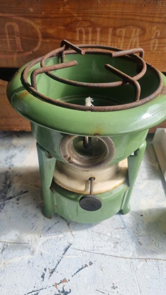 Vintage Pits Petroleumstel - Werkt Perfect met Nieuw Lont, Ophalen of Verzenden