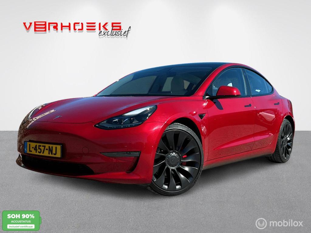 Tesla Model 3 Performance NIEUWSTAAT!, Auto's, Tesla, Bedrijf, Te koop, Model 3, 4x4, ABS, Achteruitrijcamera, Adaptive Cruise Control