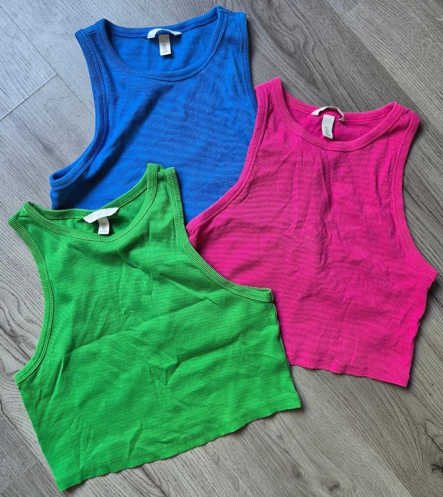 3 leuke topjes H&M maat L, Kleding | Dames, Tops, H&M, Overige kleuren, Maat 42/44 (L), Ophalen of Verzenden