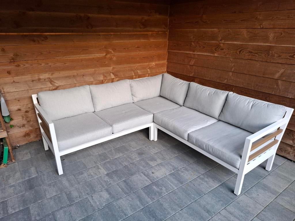 loungeset - wit lichtgewicht frame  +  luxe kussens, Tuin en Terras, Tuinsets en Loungesets, Ophalen, Aluminium