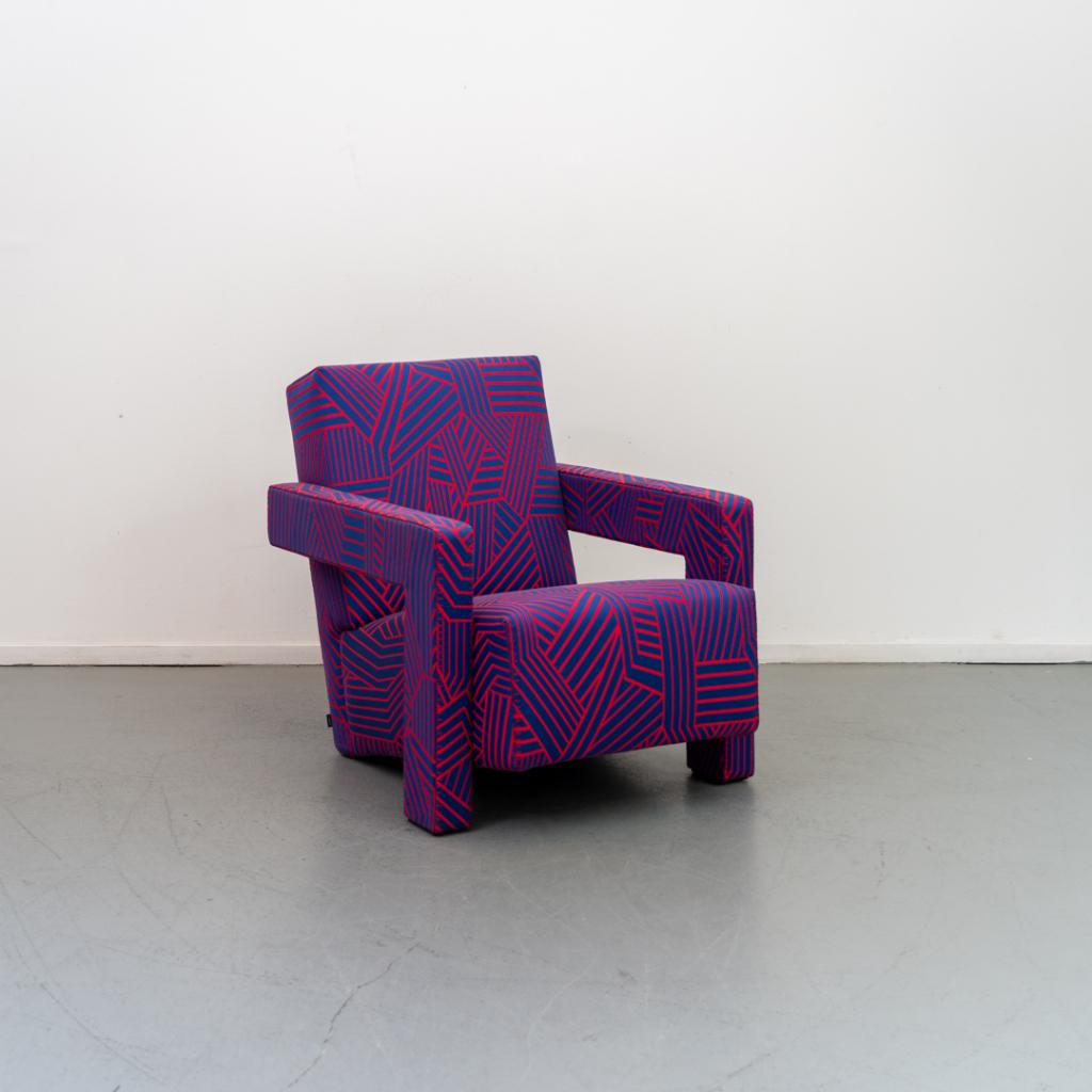 2x Cassina Utrecht Chair G Rietveld LMTD edition Red on Blue, Niet ingevuld, Niet ingevuld, Nieuw, Ophalen of Verzenden