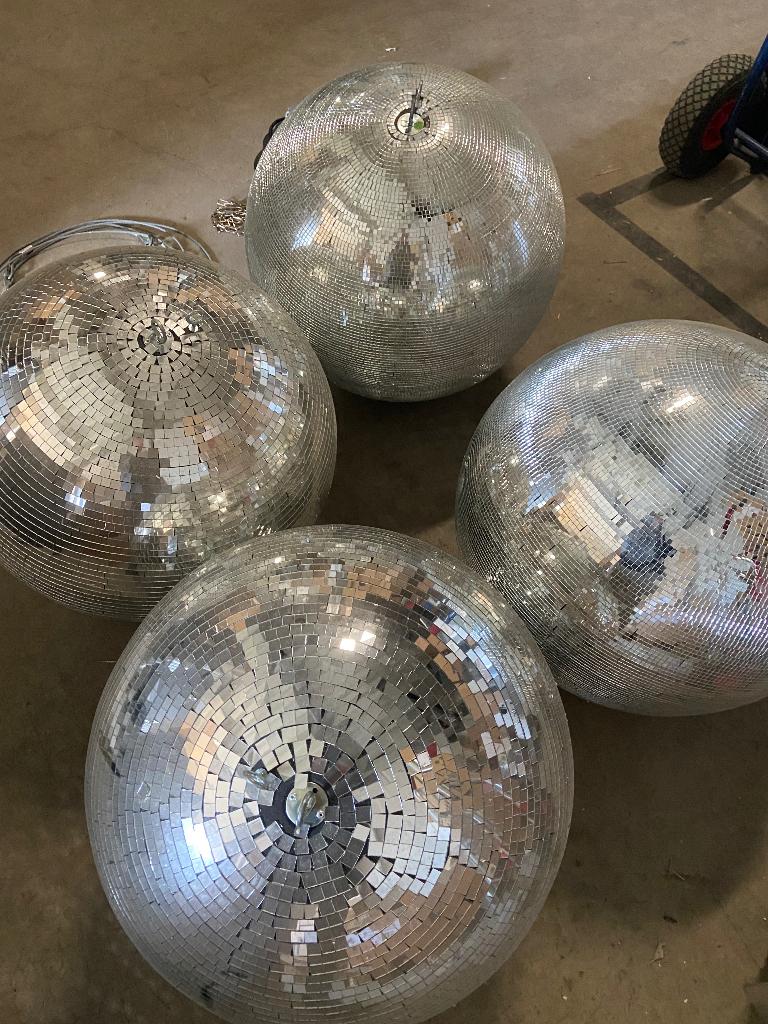 4x spiegelbol 50cm + overige, Ophalen of Verzenden, Gebruikt, Discobol