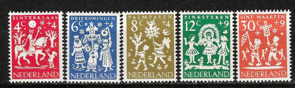 Nederland 759-763 postfris, Ophalen of Verzenden, Na 1940, Postfris
