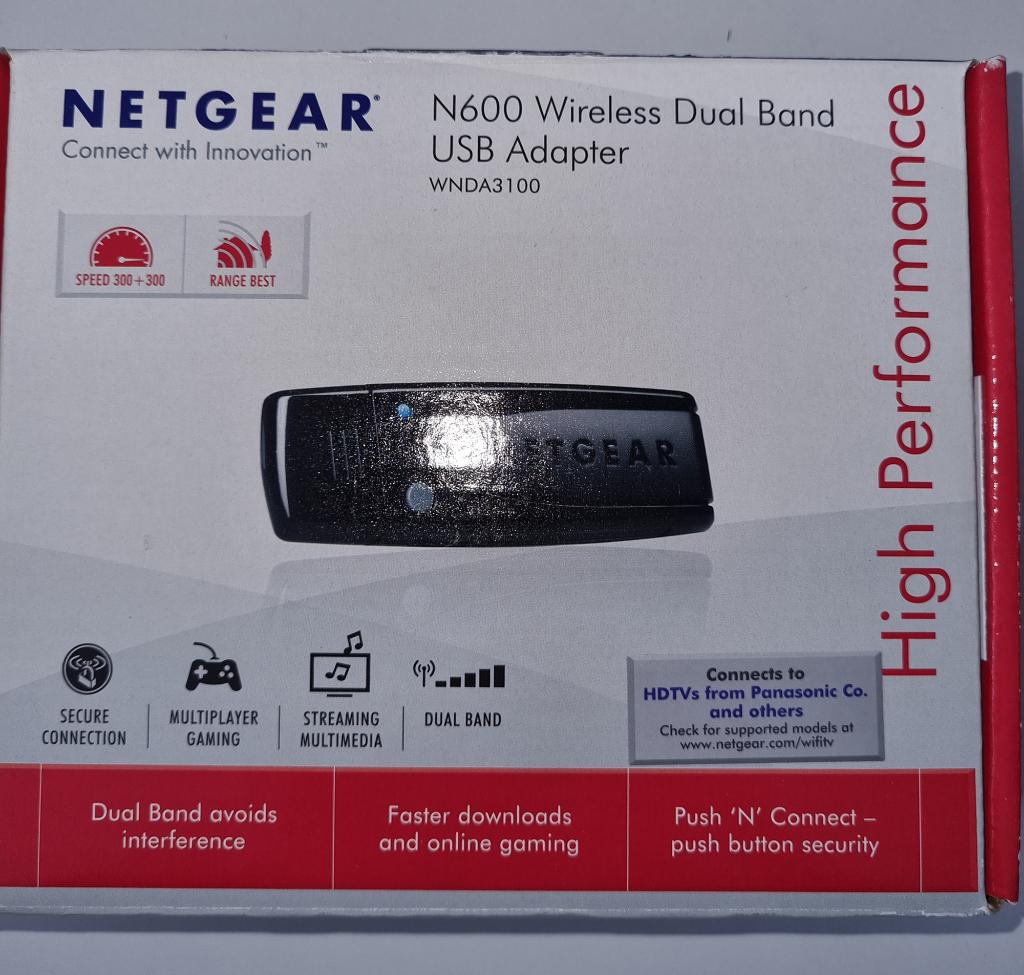 Netgear N600 Wireless USB Adapter, Computers en Software, Netwerk switches, Ophalen of Verzenden, Zo goed als nieuw