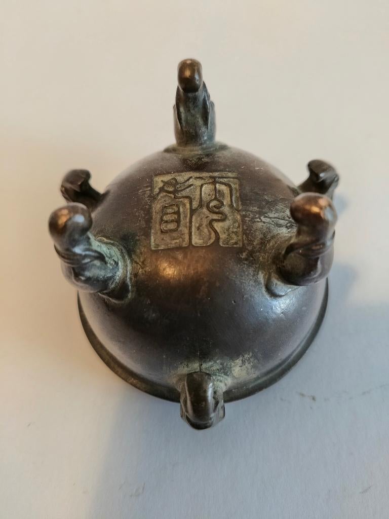Chinees bronze Wierook brander gemerkt, Antiek en Kunst, Ophalen of Verzenden