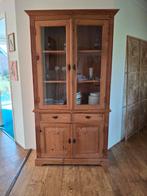 Houten servieskast met glazen deuren, Ophalen