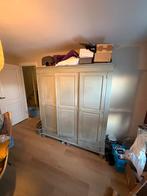 Vintage Houten kast | kleding kast | 3 deurs | demontabel, Ophalen, Gebruikt, Met lade(s), 150 tot 200 cm