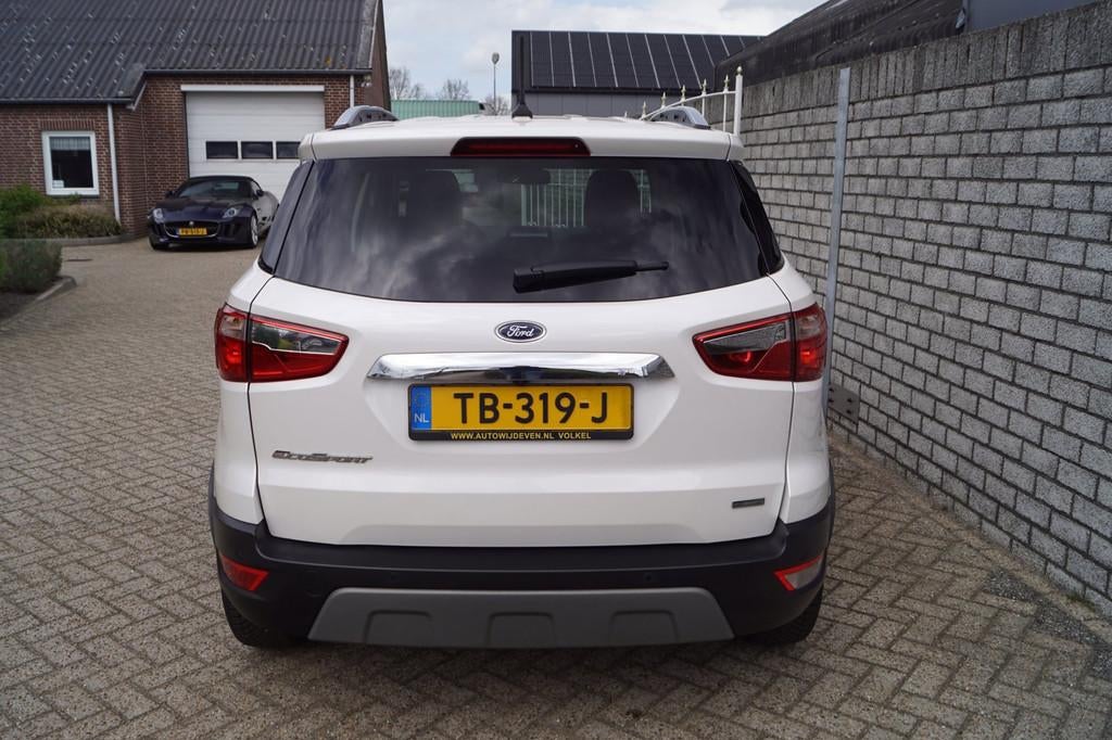 Ford EcoSport 1.0 EcoBoost Titanium Autom Navi Camera Half L, 125 pk, Gebruikt, Ecosport, Leder en Stof