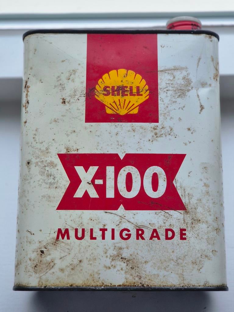 Shell X-100 Multigrade Olie blik, Ophalen of Verzenden, Gebruikt, Verpakking