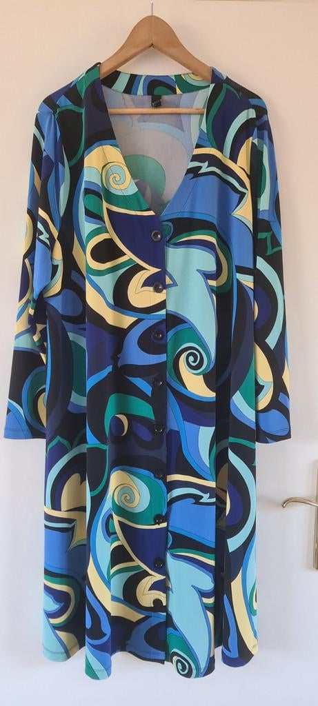 Nieuwe jurk Yoek plussize XL 50 / 52 travelstof travel zwart, Kleding | Dames, Grote Maten, Yoek, Blauw, Jurk, Nieuw