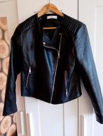 Zwart leren jasje van Mango maat M, Ophalen of Verzenden, Zo goed als nieuw, Zwart