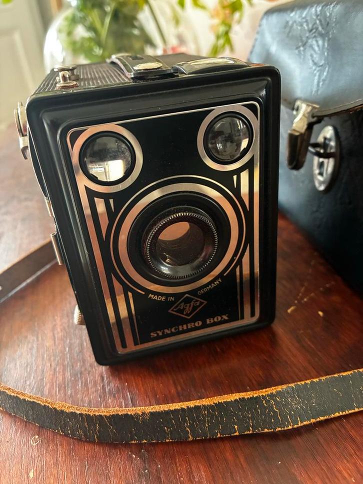 Agfa Synchro Box camera voor de verzamelaar, Audio, Tv en Foto, Fotocamera's Analoog, Gebruikt, Compact, Overige Merken, Ophalen of Verzenden