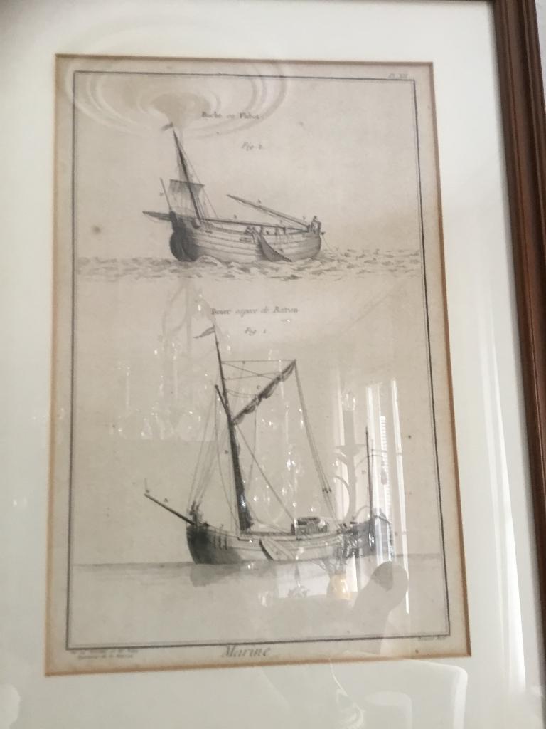 Robert Benard /Bernard Fecit 3 Heel mooie oude boot prenten, Antiek en Kunst, Kunst | Schilderijen | Klassiek, Ophalen