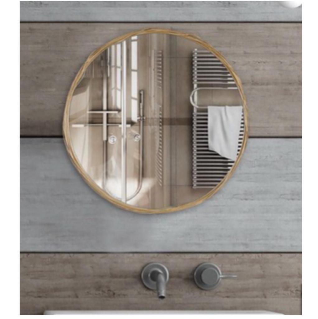 Spiegel rond goudkleur 56cm, Huis en Inrichting, Woonaccessoires | Spiegels, Ophalen, Nieuw