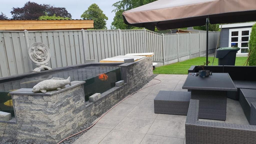 Vijverraam U-model 50x200 zwart (zonder glas), Ophalen of Verzenden, Gebruikt