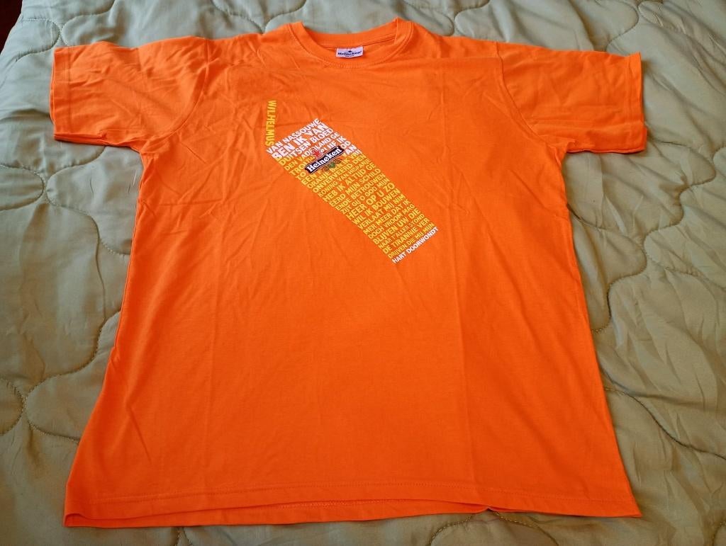 Heineken Oranje / koningsdag T-shirt One size(L) Nieuwstaat, Ophalen, Maat 52/54 (L), Nieuw, Oranje