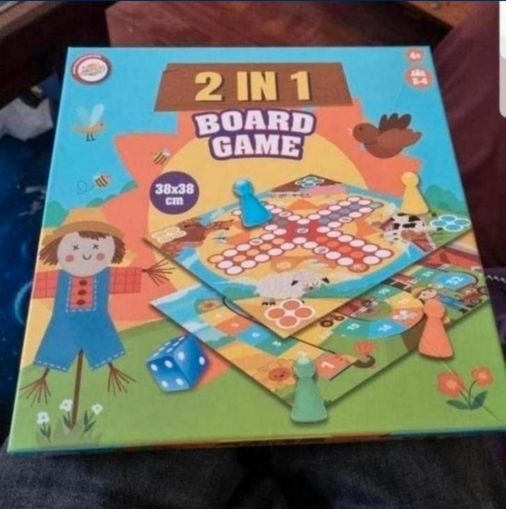 2 in 1 board game bieden, Ophalen of Verzenden, Zo goed als nieuw