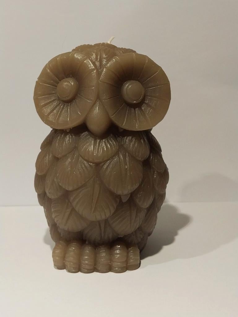 Decoratieve Uil Kaars - Bruin, Overige materialen, Bruin, Nieuw, Ophalen of Verzenden