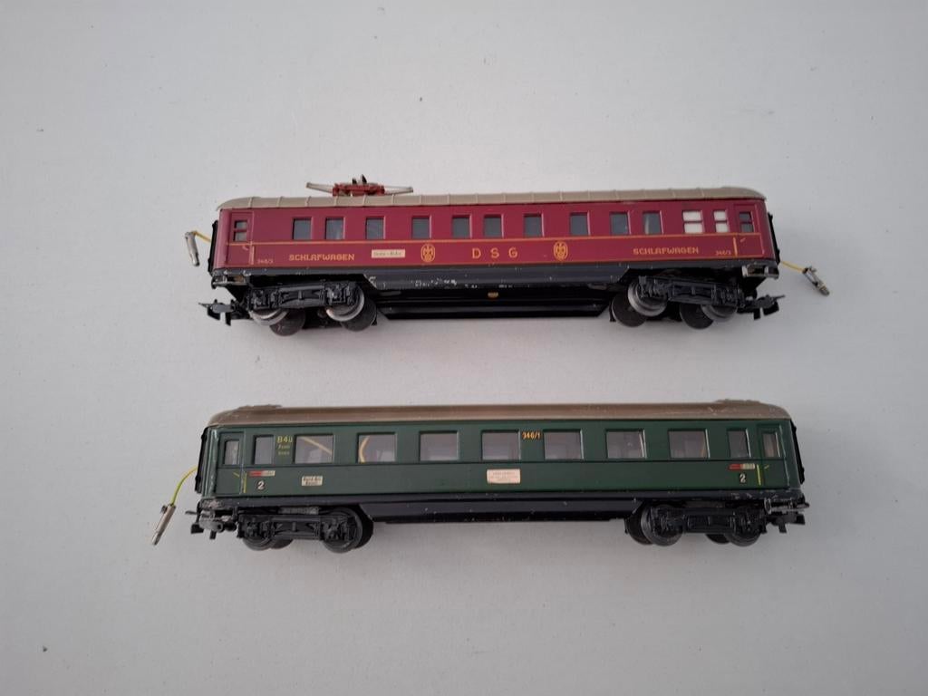 Marklin H0 346/1 346/3 rijtuigen 2x, Hobby en Vrije tijd, Modeltreinen | H0, Wisselstroom, Gebruikt, Wagon, Ophalen of Verzenden