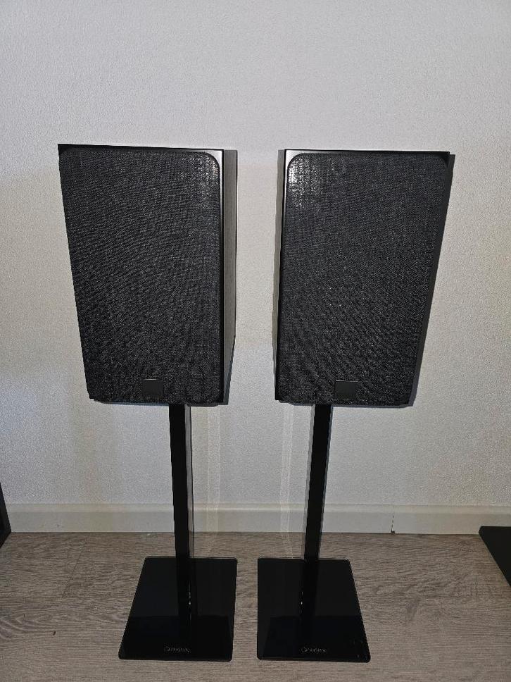 Dali Oberon 3 + NorStone Stands, Audio, Tv en Foto, Luidsprekers, Zo goed als nieuw, Front, Rear of Stereo speakers, 60 tot 120 watt