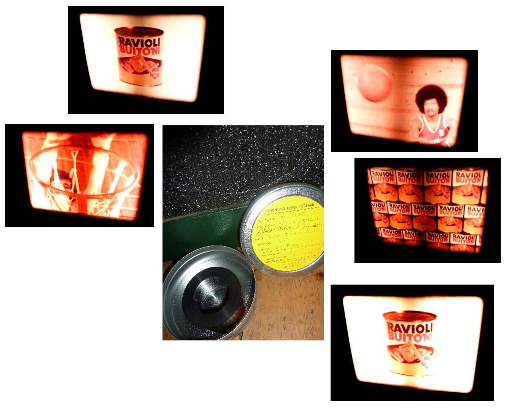 35mm film Reklame Ravioli Buitoni 1976 30 sec - Basketbal, Audio, Tv en Foto, Filmrollen, Ophalen of Verzenden, 35mm film
