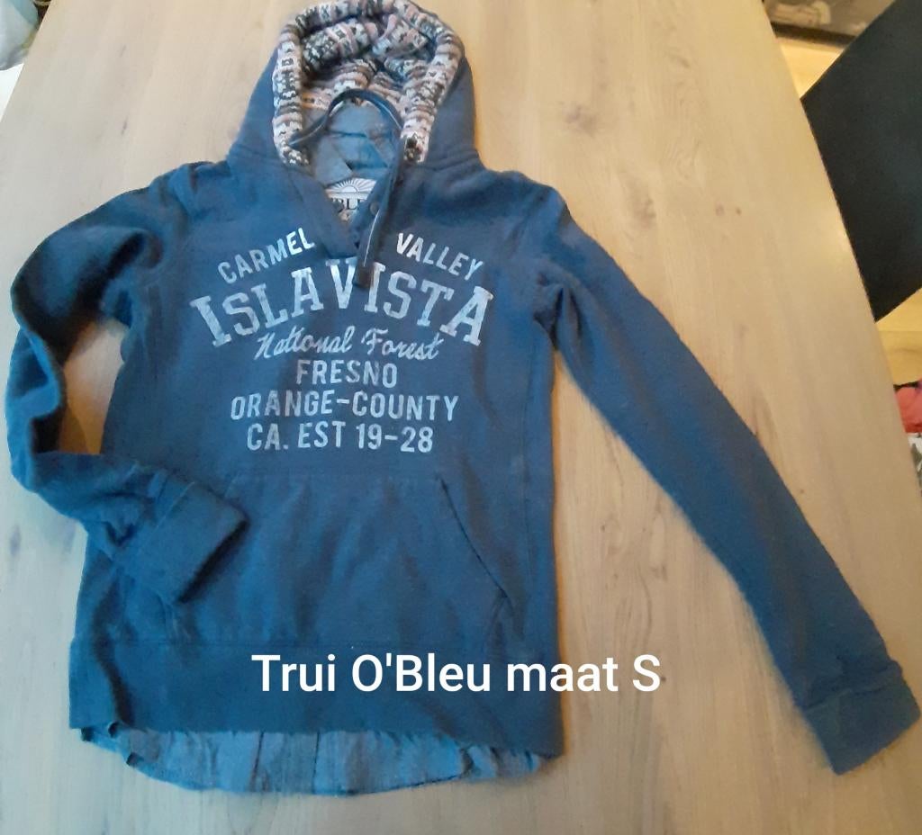 Hoody O'Bleu maat S, Blauw, Ophalen of Verzenden, Zo goed als nieuw, Maat 36 (S)