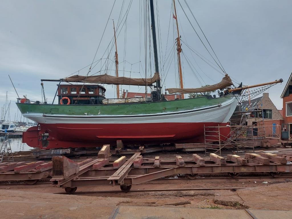 Noordzee Botter 17 varend woonschip, Ophalen, Gebruikt, Staal, Diesel