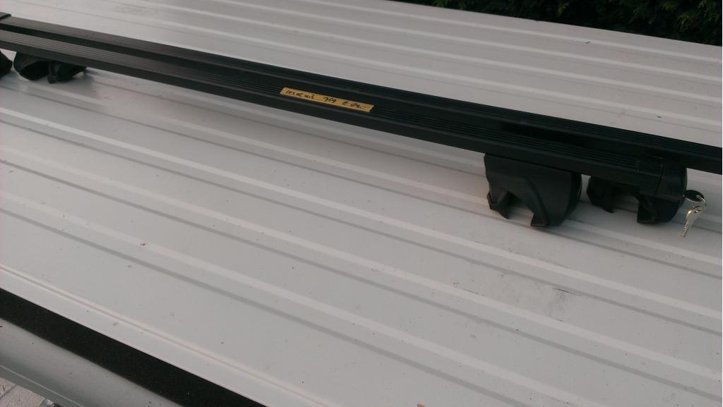 Universele Thule dakdragers met slot voor open dakrailing, Auto diversen, Dakdragers, Gebruikt, Thule Sweden AB, Ophalen of Verzenden