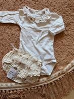 Setje Zeeman romper broekje 50 beige kersjes, Ophalen of Verzenden, Zo goed als nieuw, Meisje, Setje