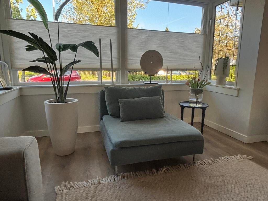 Moderne stoel, lounge fauteuil, Ophalen, Gebruikt, 125 tot 150 cm, 75 tot 100 cm