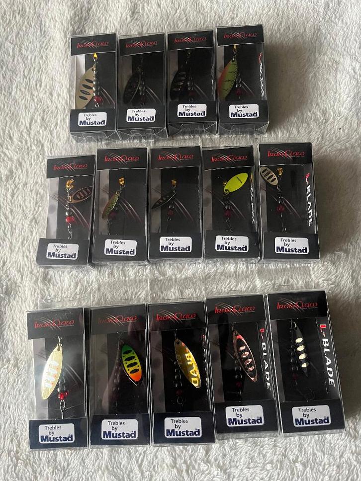 adv 920 / NIEUW mixset 14 spinners IROW CLAW, Watersport en Boten, Hengelsport | Roofvissen, Nieuw, Overige typen, Ophalen of Verzenden