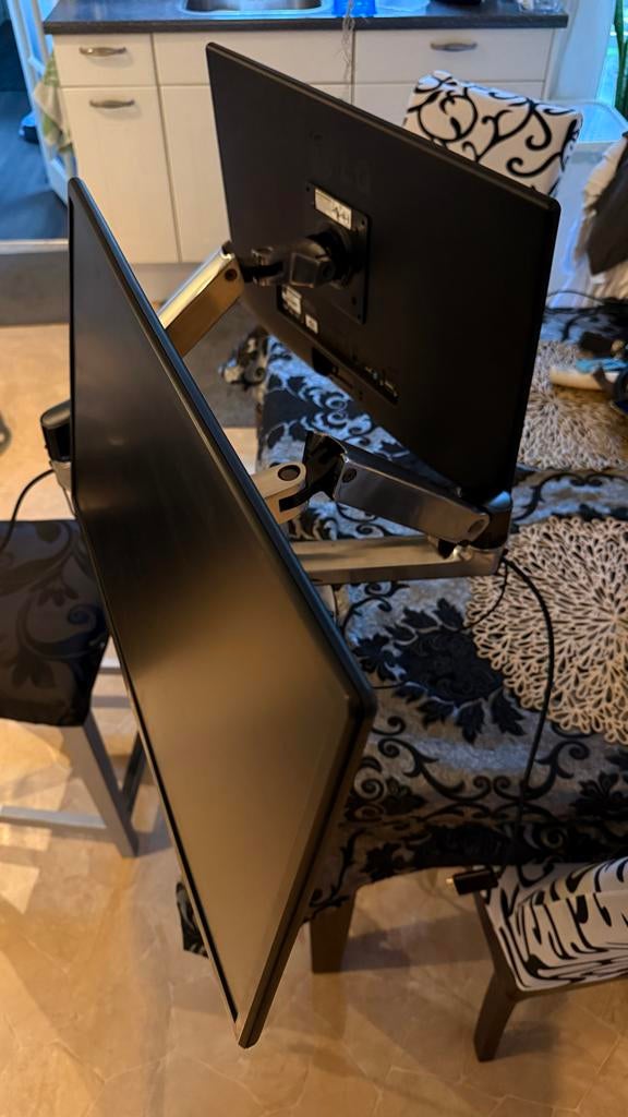 ErGear Dubbele Monitorstandaard - Ergonomische Monitorarm Voor 2 Monitoren 13-34 Inch