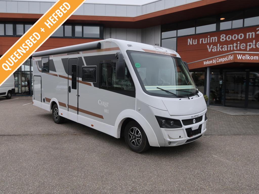 McLouis Carat 881 G QUEENSBED EN HEFBED, Caravans en Kamperen, Campers, Ringverwarming, Fiat, Diesel, Luifel