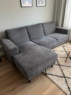 Bank met chaise long, Ophalen, Gebruikt, Driepersoons, Stof