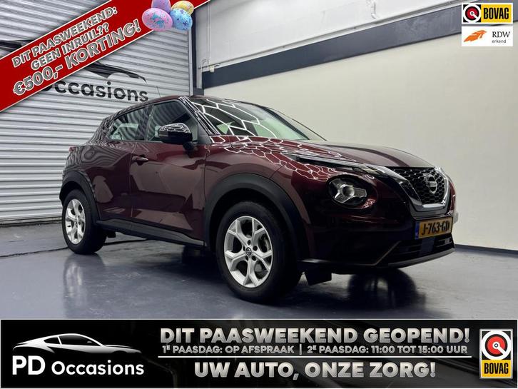 Nissan Juke 1.0 DIG-T Acenta - Camera - Stoelverw. - Cruise, Auto's, Nissan, Bedrijf, Te koop, Juke, ABS, Achteruitrijcamera, Airbags