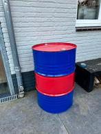 Olievat statafel - Rood/Blauw, Ophalen of Verzenden, Gebruikt