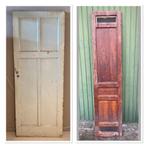 2x Brocante grote oude houten deur / paneeldeur, Ophalen