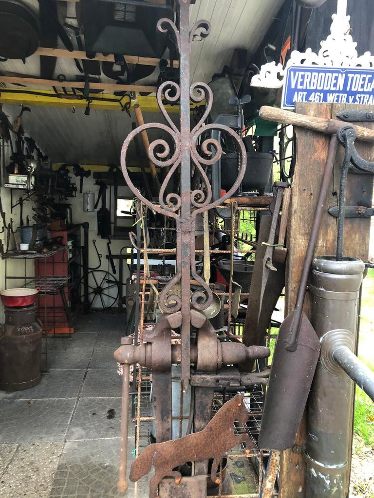 Antiek muuranker, Ophalen, Gebruikt, IJzer