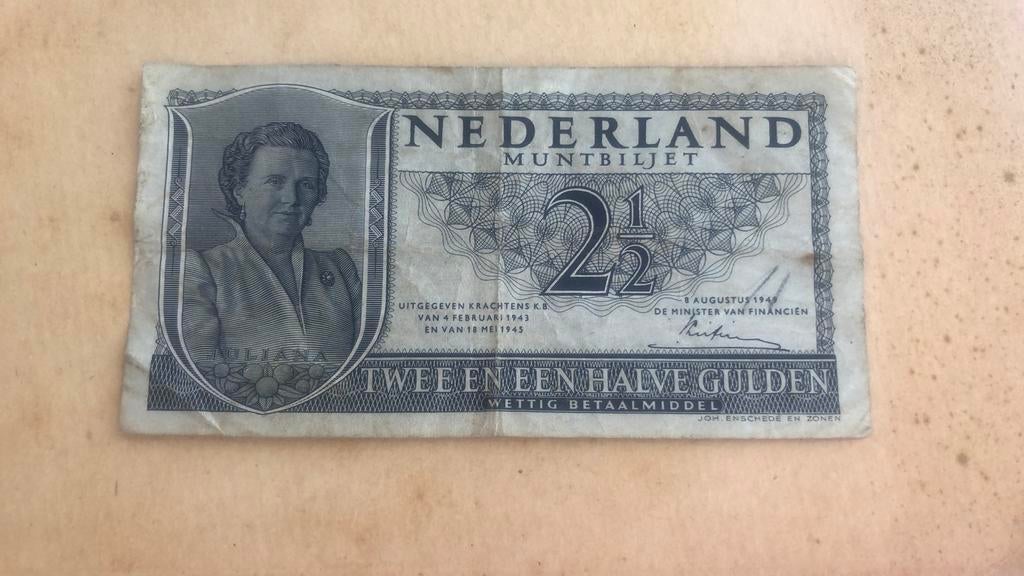 2,5 gulden biljet 1949, Ophalen, 2½ gulden