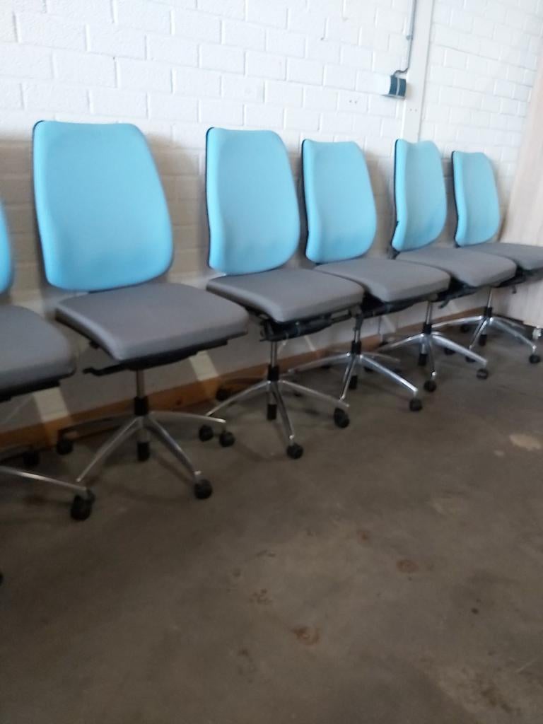 Beta bureaustoelen model Haarlem, Huis en Inrichting, Bureaustoelen, Ophalen, Gebruikt, Blauw, Bureaustoel